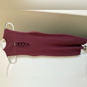 Elegant Burgundy Sleeveless Dress